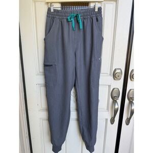 FIGS Zamora Jogger Scrub Pants Graphite Grey Womens Size Small Tall